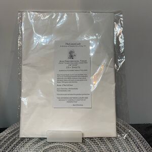 The Linen Lady Acid Free Archival Tissue Paper Pack of 25 Large Sheets NWT